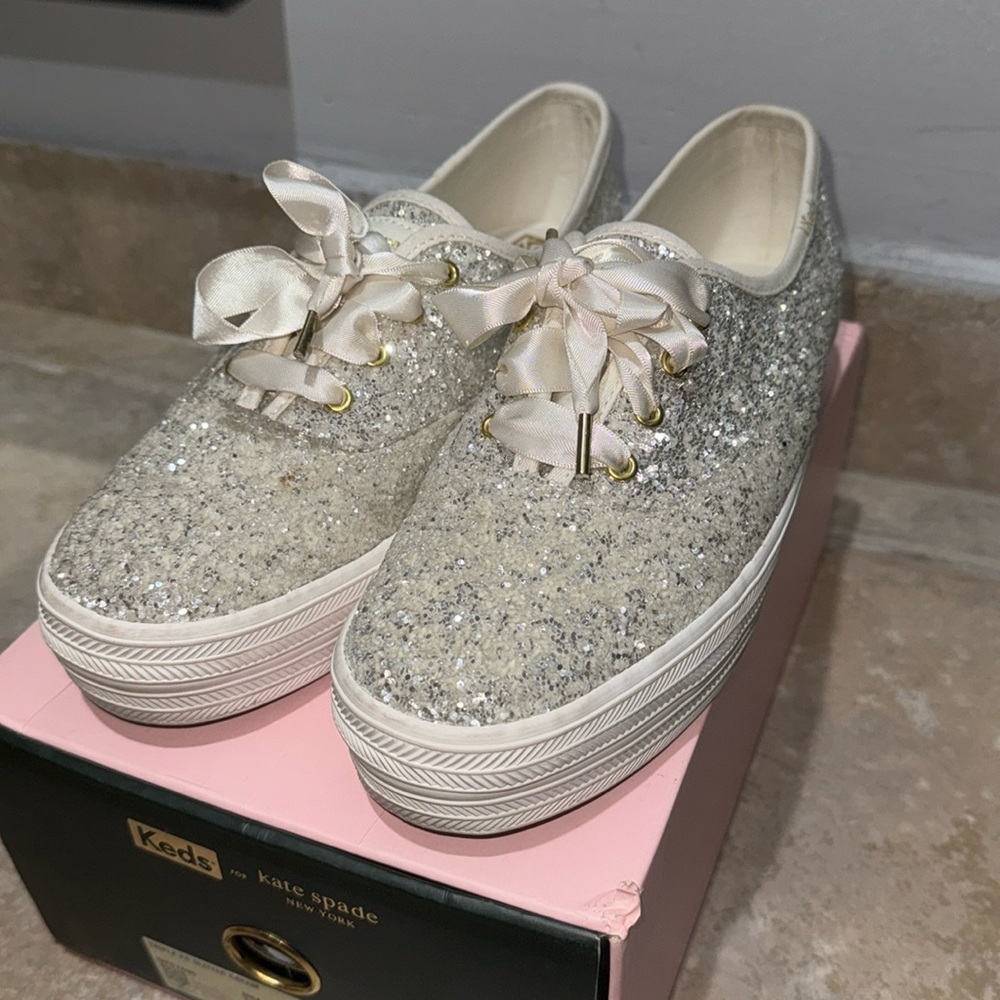 Keds Kate Spade Glitter Bridal Sneakers